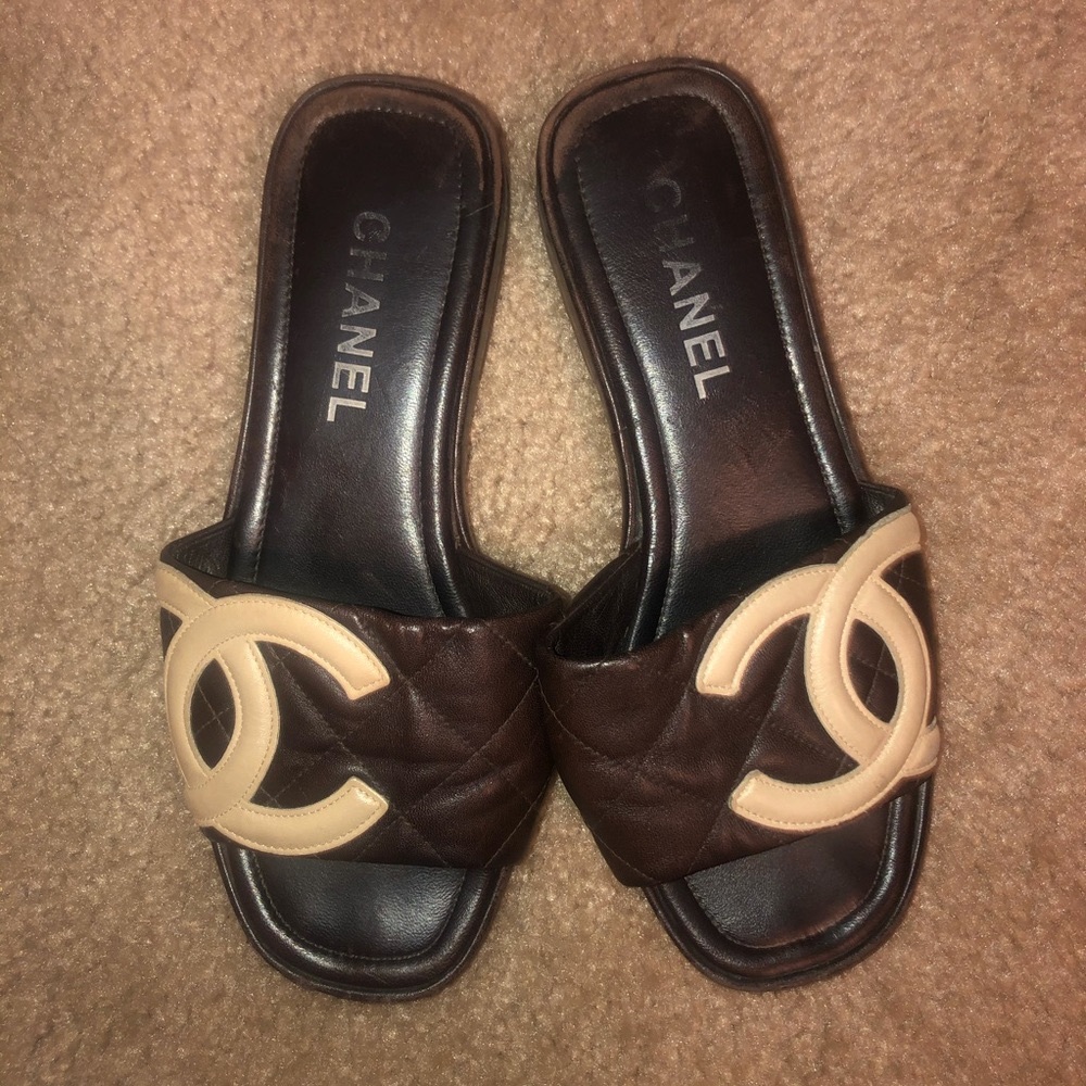 Chanel Cambon slide sandals